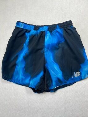 New Balance Men’s Navy and Light Blue Athletic Running Shorts, Size Small